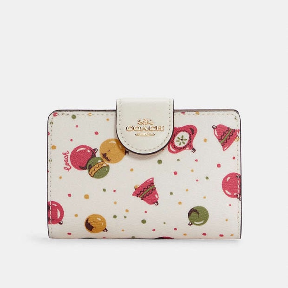 Coach Medium Corner Zip Wallet With Ornament Print